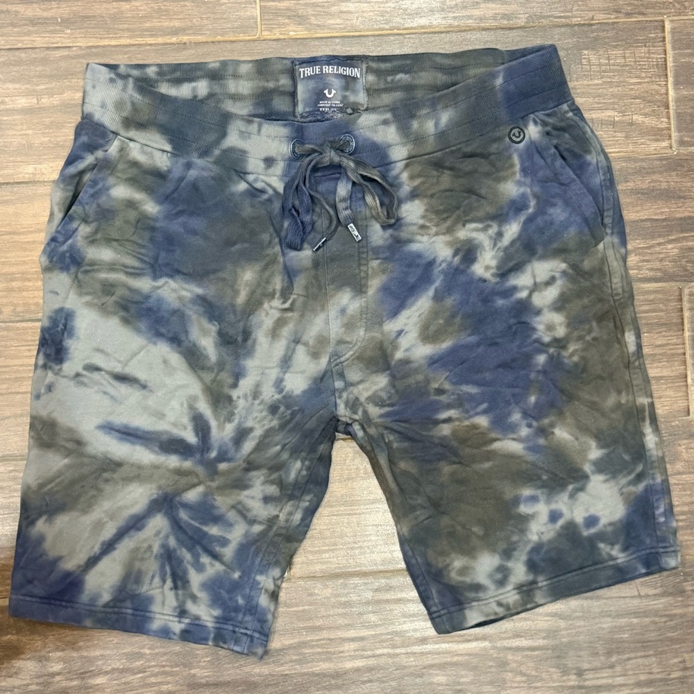 True Religion Tie-Dye Logo Sweat Shorts 3X